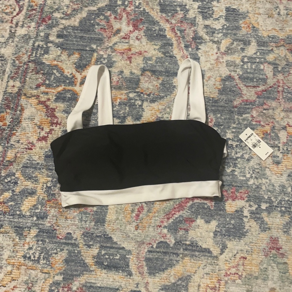 Black and white Bikini top
